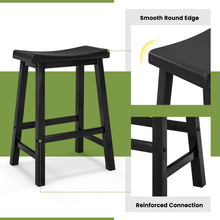 Load image into Gallery viewer, Set of 2 24 Inch Counter Height Stools with Solid Wood Legs