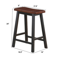 Load image into Gallery viewer, Saddle Counter Stools Set of 2 (24 Inch)